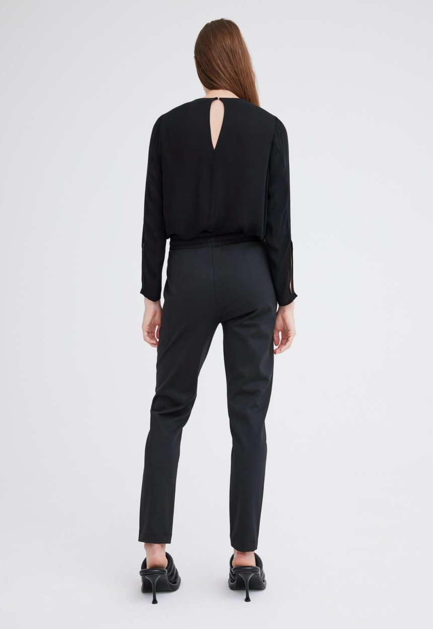 Jac + Jack Cub Cotton Ponte Pant - Black